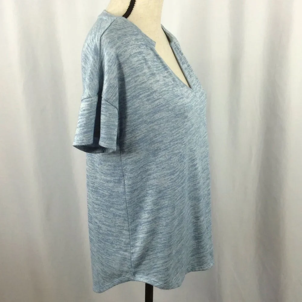 a.n.a. A New Approach Women's Sweater Top Blue Short Sleeve‎ Small - Picture 2 of 8